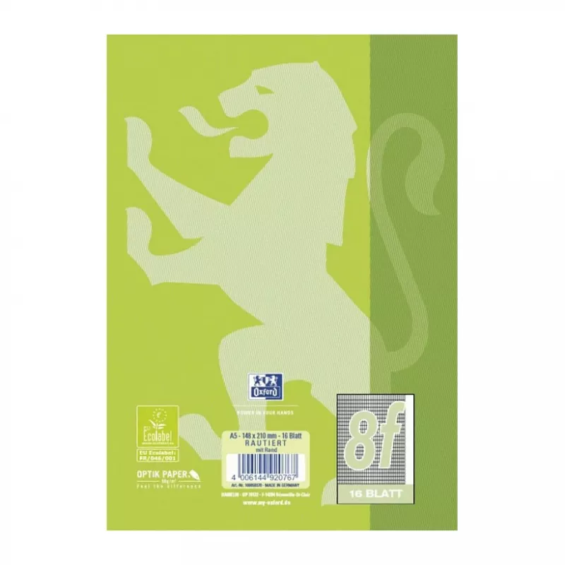 Oxford 100050370 Notizbuch A5 90 g/m2 Grün