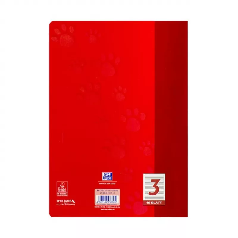 Oxford 100050402 Notizbuch A4 90 g/m2 Rot