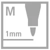 STABILO OHPen Universal Rot wasserlöslicher Overhead-Marker M (Medium) 1 Stück