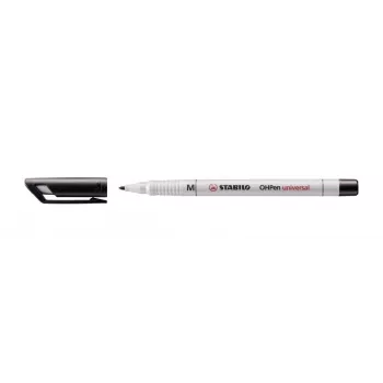 STABILO OHPen Universal M 853 Non-Permanent Overhead Projector Pen, Black, 1,0 mm Medium Bullet Tip