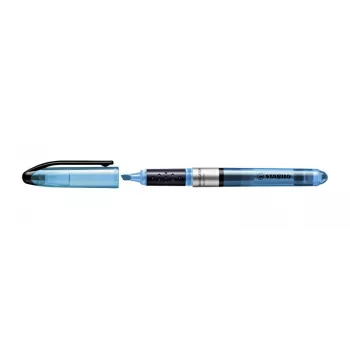 STABILO Navigator Highlighter - 10er-Pack - Blau - Meißelspitze - 1 mm / 4 mm Strichstärke - Wasserbasierte Tinte - Kunststoff