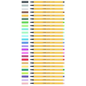 STABILO Point 88 Fineliner Stift - Farben sortiert - 0,4 mm - 12er Pack