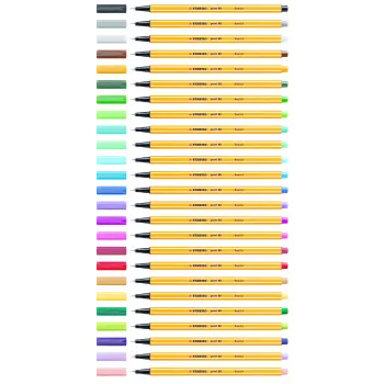 STABILO Point 88 Fineliner Stift 0,4 mm - 20 Farben sortiert