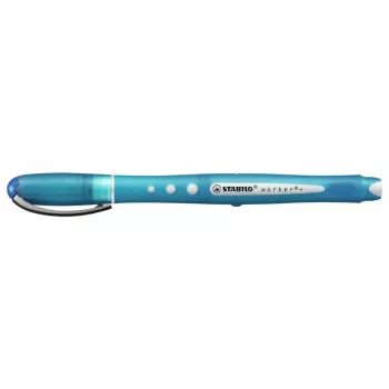 STABILO Worker Rollerball Pen - Multicolour - Blue Ink - 0,5 mm - 10 Pack