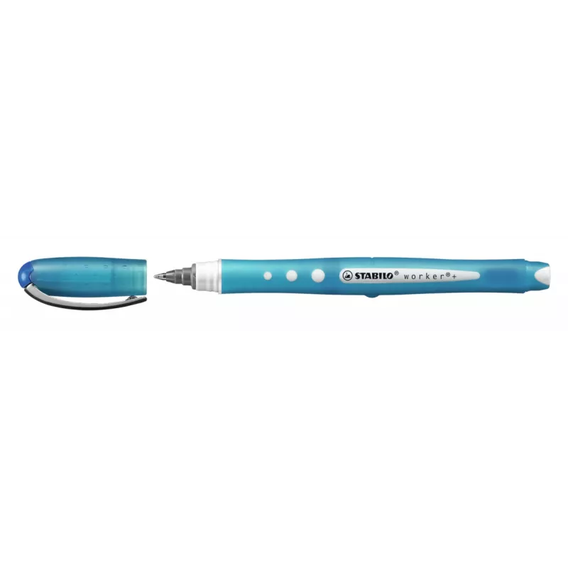 STABILO Worker Rollerball Pen - Multicolour - Blue Ink - 0,5 mm - 10 Pack