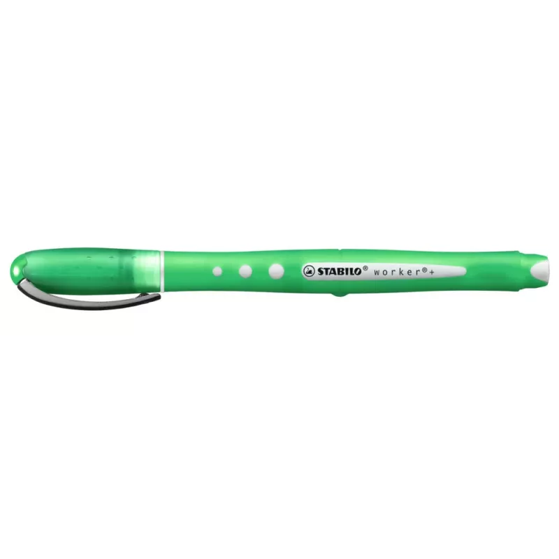 STABILO Worker Colorful Stick Pen Green 0,5 mm Ambidextrous Pack of 10