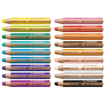 STABILO Woody 3 in 1 Multi-Talent Stift - Weich - Farben sortiert - 18 Stück