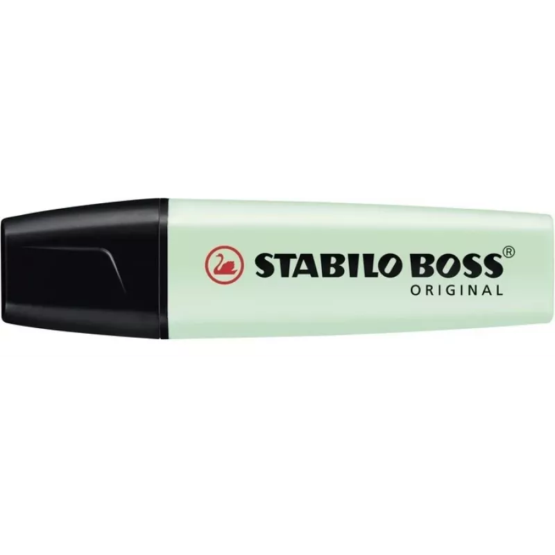 STABILO BOSS ORIGINAL Textmarker - Mintgrün - Meißelspitze - 2 mm / 5 mm - Wasserbasierte Tinte - 1 Stück
