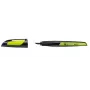 STABILO EASYbuddy Füllfederhalter - Black Lime - blaue Tinte - Patronenfüllsystem - für Rechts- und Linkshänder - 1 Stück