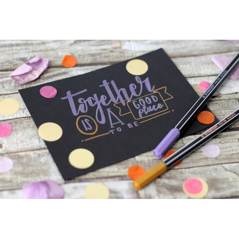 STABILO Pen 68 Metallic Fasermaler - Metallic Pink - 1 Stück