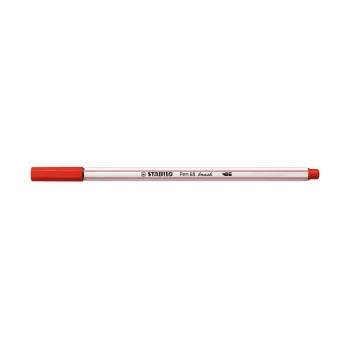 STABILO Pen 68 Brush - Medium - Rot - Flexible Pinselspitze - Wasserbasierte Tinte - Deutschland - Erwachsene & Kinder