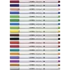 STABILO Pen 68 Brush - Blau - Pinselspitze - Wasserbasierte Tinte - Sechseckig - 1 Stift