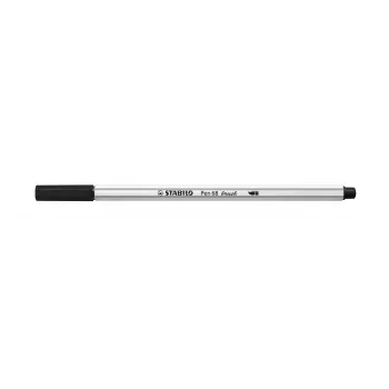 STABILO Pen 68 Brush - Medium - Schwarz - Pinselspitze - Wasserbasierte Tinte - Deutschland - Erwachsene & Kinder