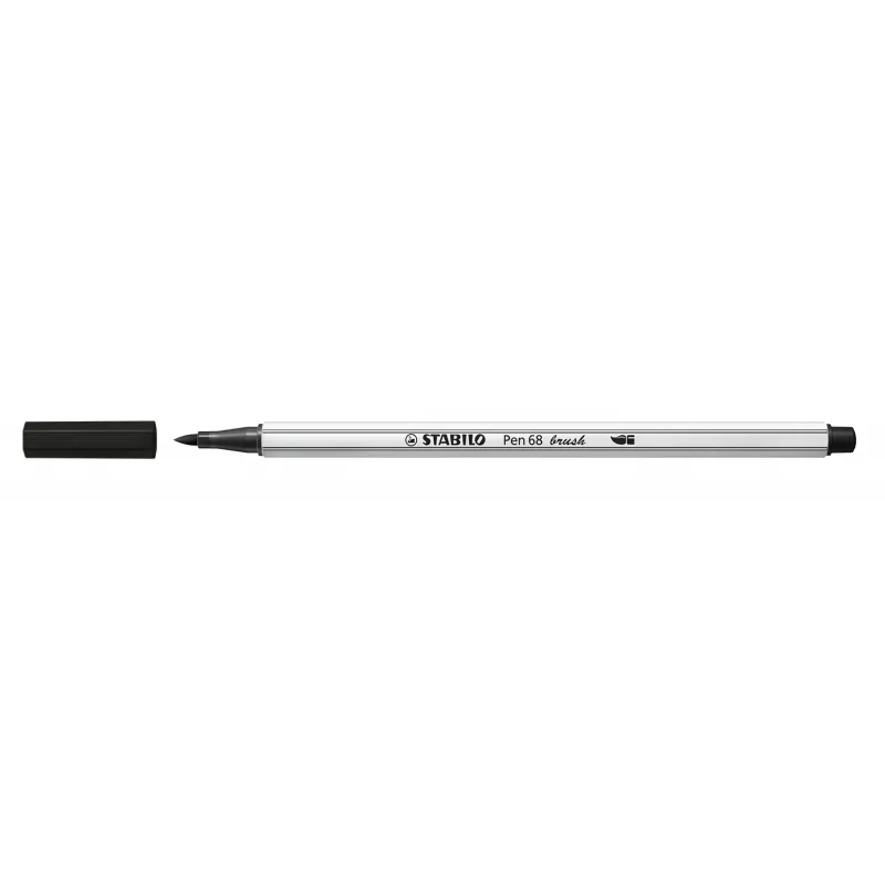 STABILO Pen 68 Brush - Medium - Schwarz - Pinselspitze - Wasserbasierte Tinte - Deutschland - Erwachsene & Kinder