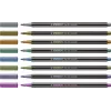 STABILO Pen 68 Metallic Fasermaler-Set - Medium - 8 verschiedene Metallic-Farben - Rundspitze - 1,4 mm Strichstärke