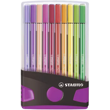 STABILO Pen 68 Fasermaler - Farben sortiert - 20er Pack
