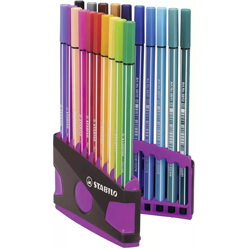 STABILO Pen 68 Fasermaler - Farben sortiert - 20er Pack