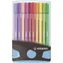 STABILO Pen 68 Filzstift-Set - Mittel - 20 Farben - Sortiert - 1 mm - 24 h Cap-Off - Wasserbasierte Tinte