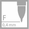 STABILO 268/040-01 Gelstift-Nachfüllung, 0,4 mm, Rot