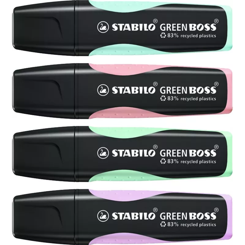 STABILO GREEN BOSS Pastel Textmarker - Flieder - Keilspitze - 2-5 mm Strichstärke - Kunststoffgehäuse