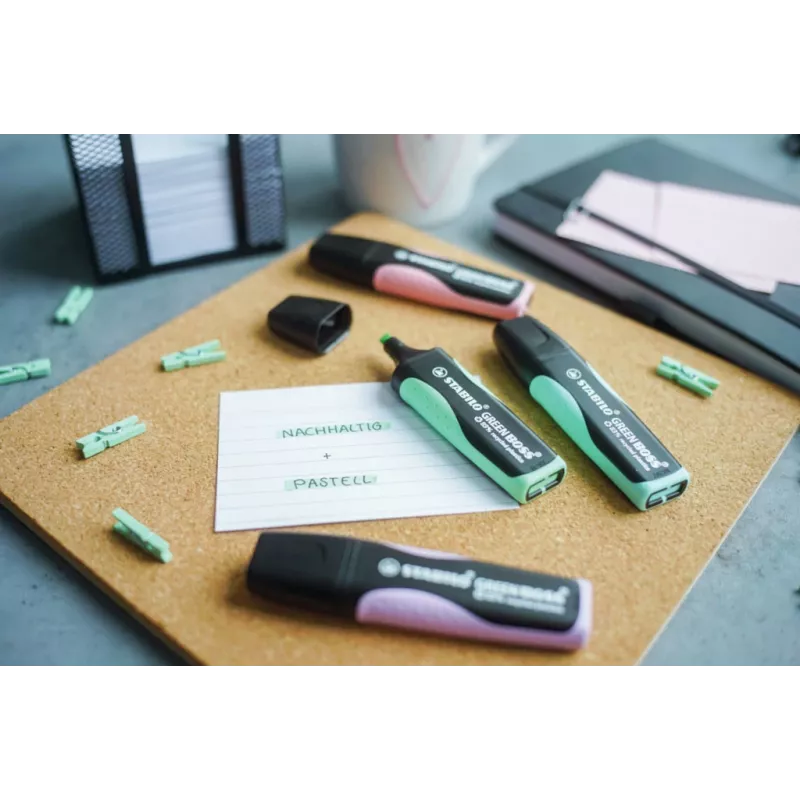 STABILO GREEN BOSS Pastel Textmarker - Flieder - Keilspitze - 2-5 mm Strichstärke - Kunststoffgehäuse