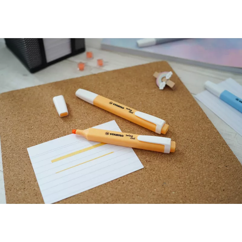 STABILO swing cool Pastel Textmarker - Orange - Keilspitze - 1 mm / 4 mm - Einzelstück
