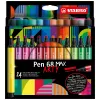 STABILO Pen 68 MAX 24er Etui ARTY Filzstift mit Keilspitze