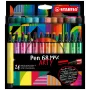 STABILO Pen 68 MAX 24er Etui ARTY Filzstift mit Keilspitze