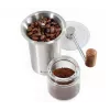 Zassenhaus Kaffeemühle BARISTA Edelstahl / Glas Handmühle mit Keramikmahlwerk