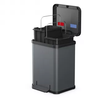 Hailo Oeko duo Plus M Abfallbehälter, Dark Grey Matt
