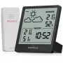 KIENZLE Wetterstation Slim (15002) mit kabellosem Außensensor, LCD-Display, Wettervorhersage, Mondphase, Wecker