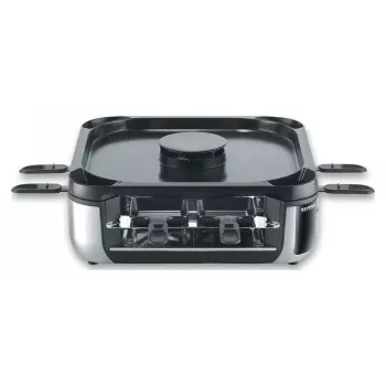 SEVERIN RG 2379 SEVENTO Raclette-Grill 1400 W 8 Personen Schwarz/Silber