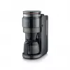 SEVERIN Filterkaffeemaschine mit integriertem Mahlwerk, 1000 W, 8 Tassen, Thermokanne, Schwarz/Edelstahl