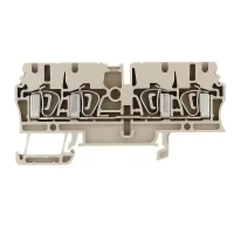 Weidmüller ZDU 2.5/4AN Durchgangsklemme, Federklemmanschluss, 2,5 mm², Beige, 100 Stück