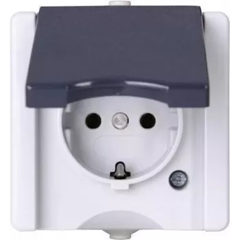 HEINRICH KOPP Schuko-Steckdose 1-fach AP-Feuchtraum proAQA Grau 16A 250V (947456005)