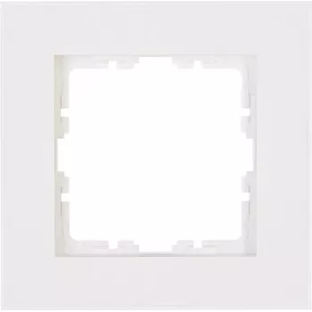 HEINRICH KOPP Abdeckrahmen 1-fach HK07 PURE (86 x 86 x 9,5 mm, IP20, Klemmbefestigung) - Reinweiß (406829005)