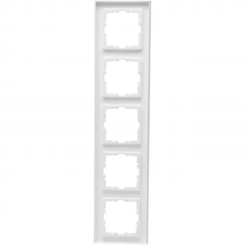 HEINRICH KOPP KOPP Abdeckrahmen 5-fach HK07 PURE (370,8 x 86 x 9,5 mm | IP20 | Klemmbefestigung) - Reinweiß (407229008)