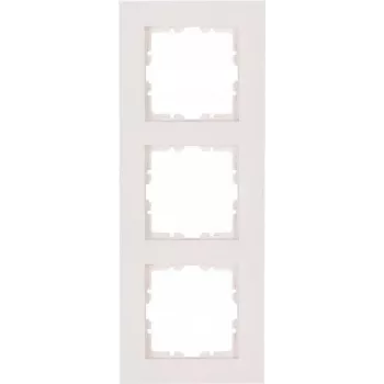 HEINRICH KOPP 3-Gang Abdeckrahmen HK07 PURE 228x86x9,5mm IP20 Klemmbefestigung Reinweiß