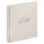 PAGNA Gästebuch mit Spiralbindung, quadratisch, blanko, cremefarben, Hardcover, 40 Seiten