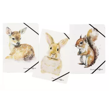 PAGNA Save Me Eckhefter DIN A4 Rehkitz Hase Eichhörnchen 3er-Pack