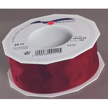 C.E. PATTBERG LYON Glänzendes Geschenkband Bordeaux 40 mm x 25 m