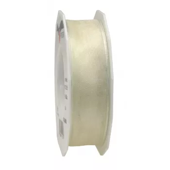 C.E. PATTBERG Four Seasons Satin Matte Geschenkband Creme 25 mm x 25 m