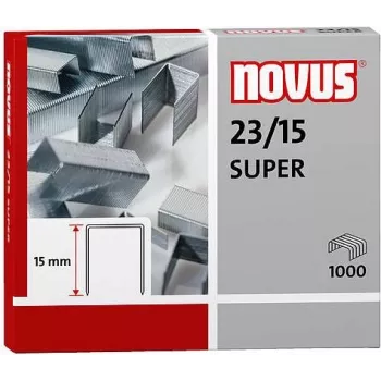 Novus Dahle Novus 23/15 SUPER Heftklammer-Pack - 1,5 cm - 1000 Heftklammern - Stahl - Edelstahl