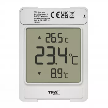 TFA WINDOO Digitales Fensterthermometer Silber (30.1067.15)