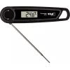 TFA THERMO JACK TASTE Digitales Küchenthermometer mit Timer und Alarm, Edelstahlsonde, 160 mm, -50 bis +300 °C, LCD-Display, Schwarz/Weiß