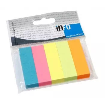 inFO Brillantmix Haftmarker farbig sortiert 5x 100 Streifen
