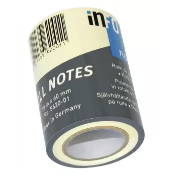inFO Ersatz-Haftnotizrolle Standard 5620-01 Gelb 1 Rolle