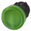 Siemens SIRIUS ACT 3SU1001-6AA40-0AA0 Grüne LED-Anzeigeleuchte 22mm rund 24V AC/DC Schraubanschluss