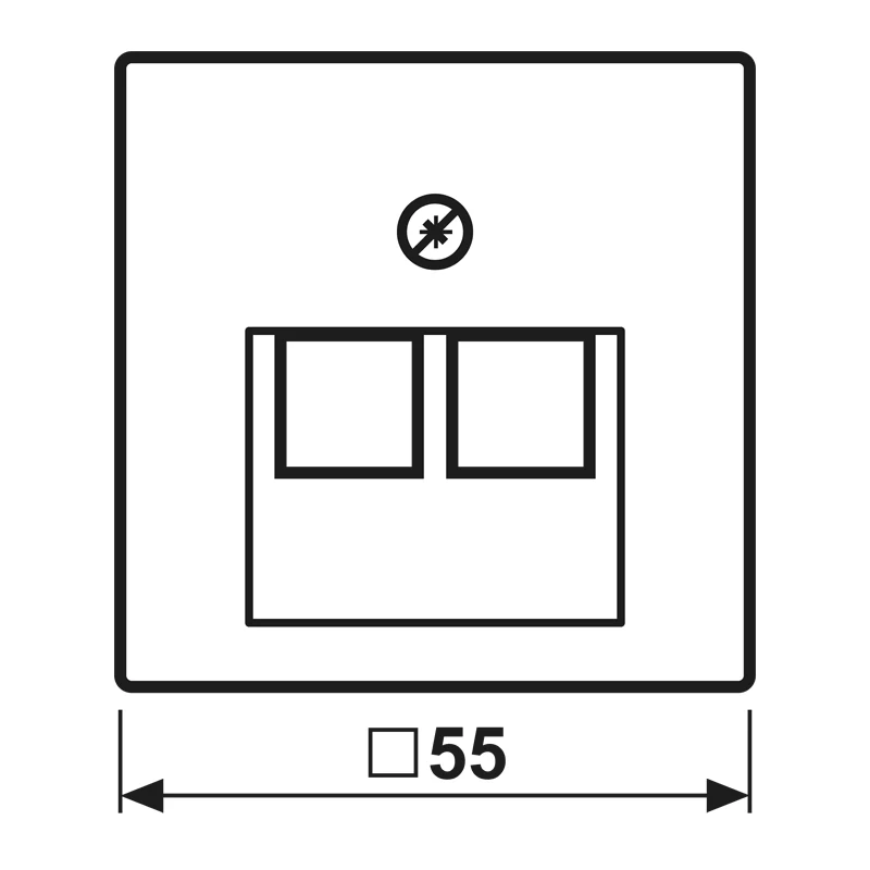 JUNG A 569-2 BFPLUA Abdeckung für UAE/IAE-Anschlussdose, Thermoplast, Elfenbein
