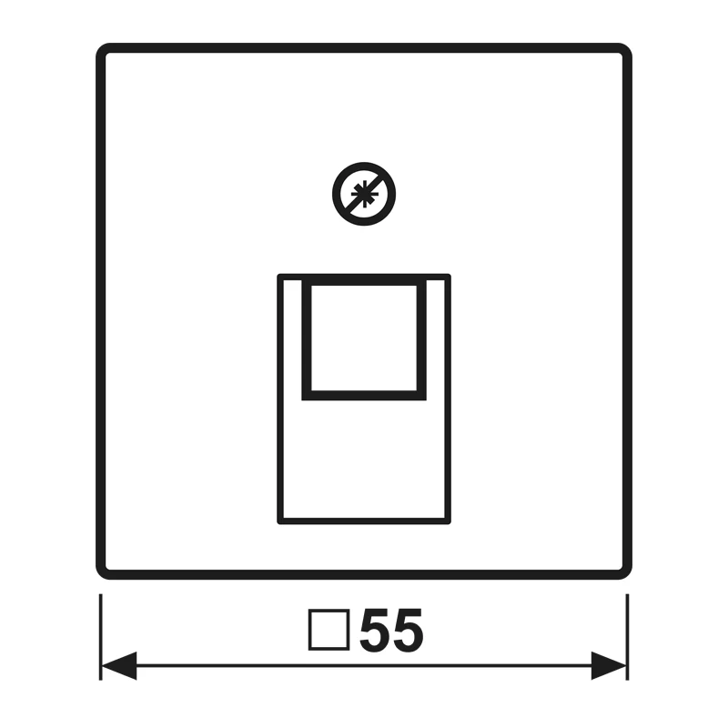JUNG A 569-1 BFPLUA SW Abdeckung für IAE/UAE-Datendosen, 1 x 8-polig, Thermoplast, A Serie, Schwarz